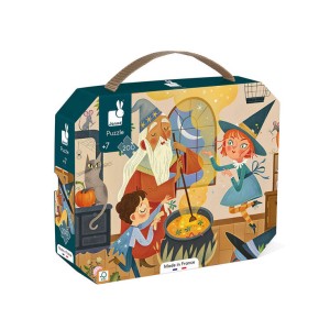 Janod 7 lat+ Puzzle w walizce Czary 200 el.