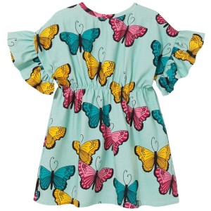 Sukienka ROMANTIC DRESS blue butterflies