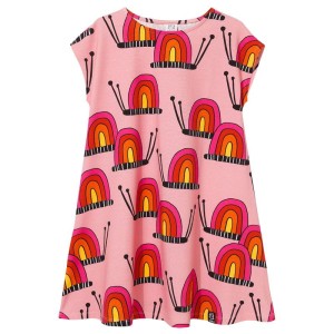 Sukienka CASUAL DRESS pink snails