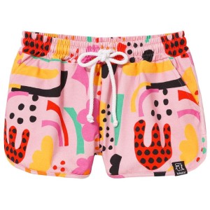 Szorty 80’S SHORTS pink abstract