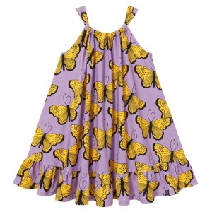 Sukienka BOW DRESS purple butterflies