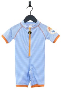 Jednoczęściowy strój UV UPF50+ krótki CUTE lycrasuit TRUE BLUE | Ducksday