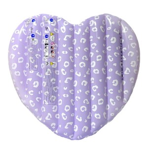 The Swim Essentials 6 lat+ Luksusowy materac do pływania serce Lila Leopard 2023SE1135