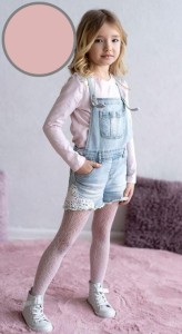 Rajstopki dziewczęce OLIMPIA ażurowe COTTON CANDY różowe
