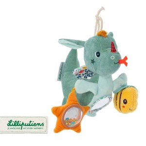 LILLIPUTIENS 3 m+ Wielofunkcyjna przytulanka do powieszenia Smok Joe