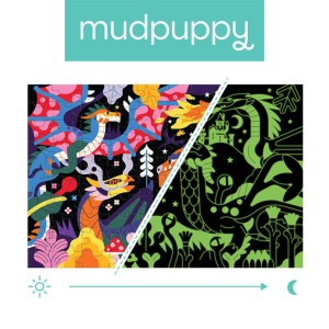 Mudpuppy 5 lat+ Puzzle świecące w ciemności Smoki 100 el.