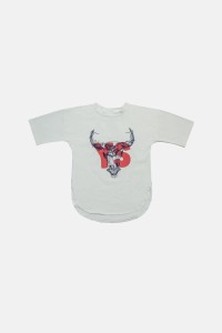 Koszulka 006 LONG TEE ECRU (BISON YS RED)