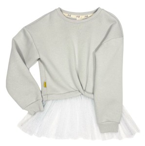 Tunika 233-24 TUNIC WH TULLE / GRAY
