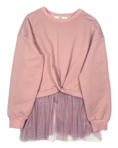 Tunika 235-24 TUNIC WH TULLE / PINK