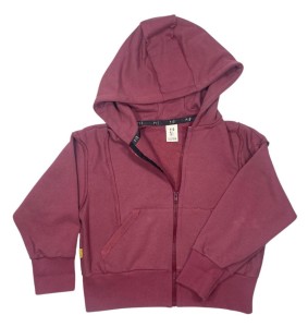 Bluza na zamek 242-24 HOODIE ZIP BASIC / CHERRY RED