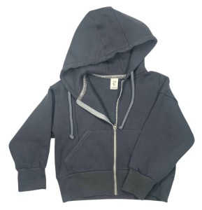 Bluza na zamek 244-24 HOODIE ZIP BASIC / GRAPHITE