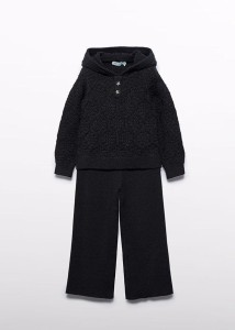 Komplet ze spodniami trykot BLACK | Abel & Lula 14-05725-076