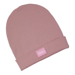 Czapka prążkowana DUSTY ROSE LINE