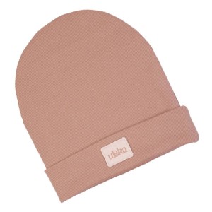Czapka prążkowana BEIGE LINE