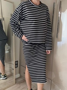 Bluza LEA czarno-białe paski