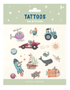 Tatuaże Jim & friends 3 lata+ Little Dutch 370138